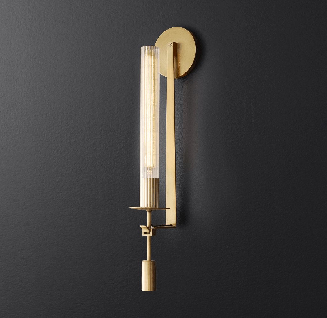 Lucian Indoor Wall Lamp Glass Farmhouse - Lamp Copper