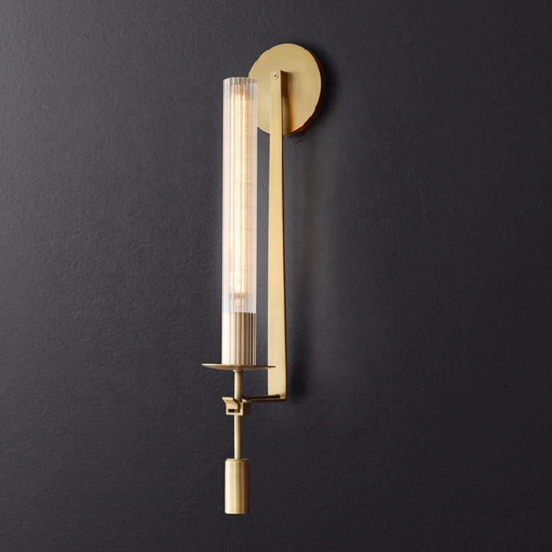 Lucian Indoor Wall Lamp Glass Farmhouse - Lamp Copper
