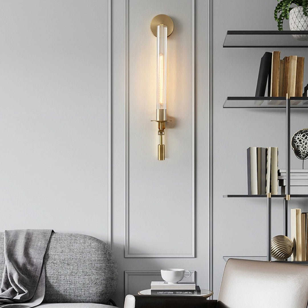 Lucian Indoor Wall Lamp Glass Farmhouse - Lamp Copper
