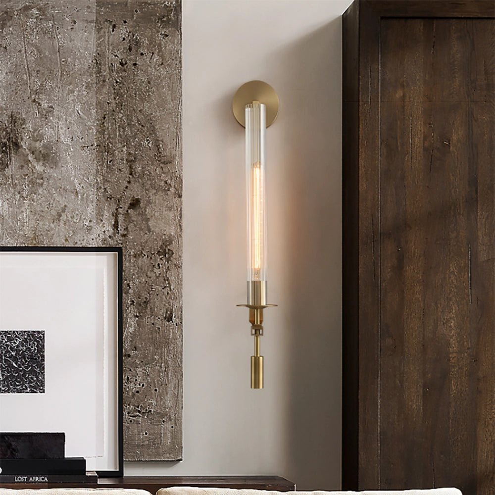 Lucian Indoor Wall Lamp Glass Farmhouse - Lamp Copper