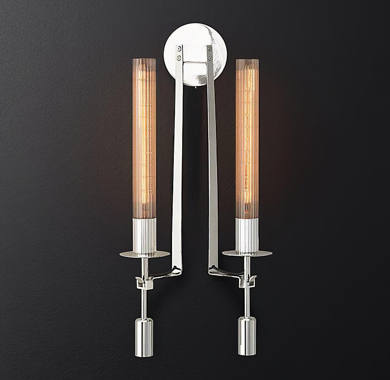 Lucian Indoor Wall Lamp Glass Farmhouse - Lamp Copper