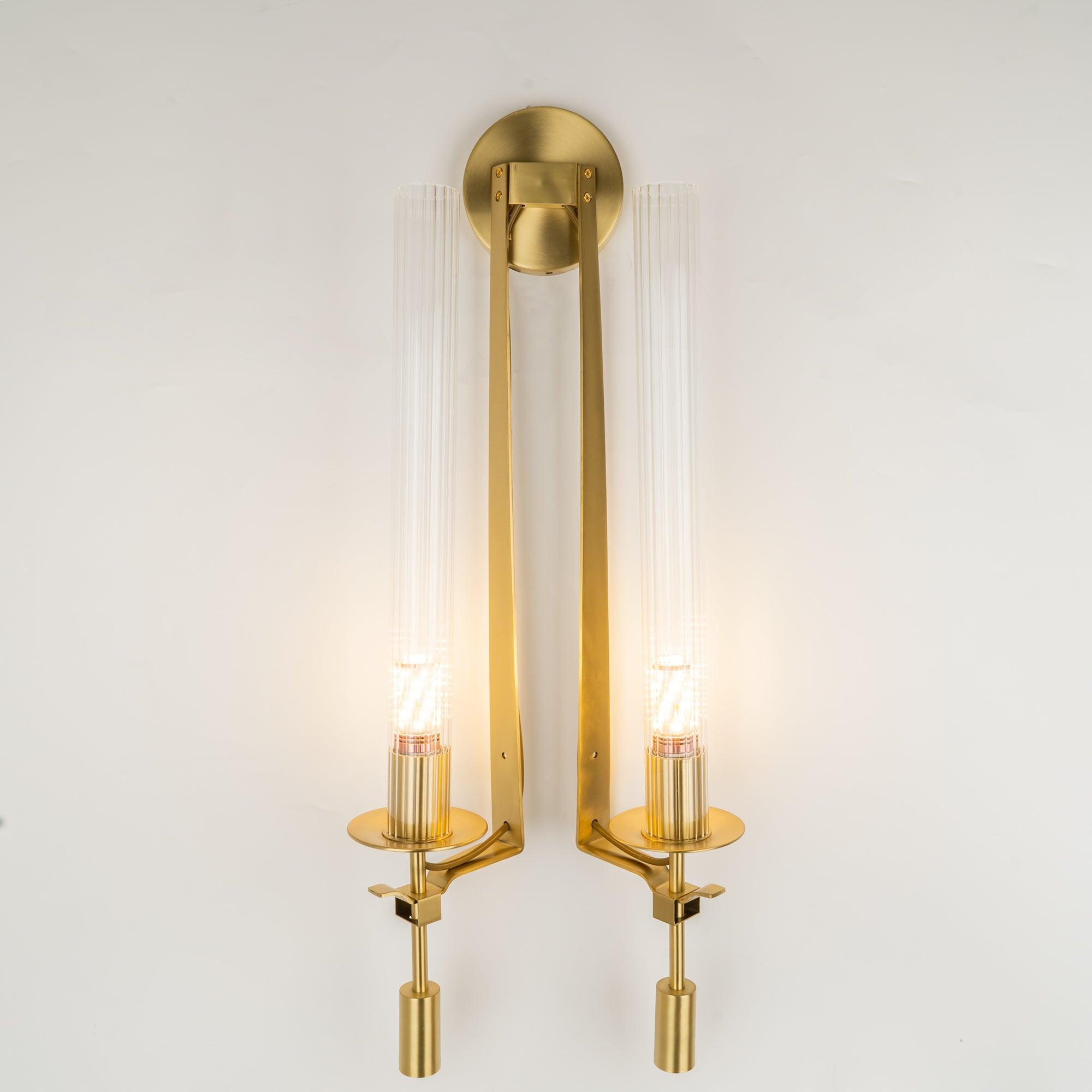 Lucian Indoor Wall Lamp Glass Farmhouse - Lamp Copper