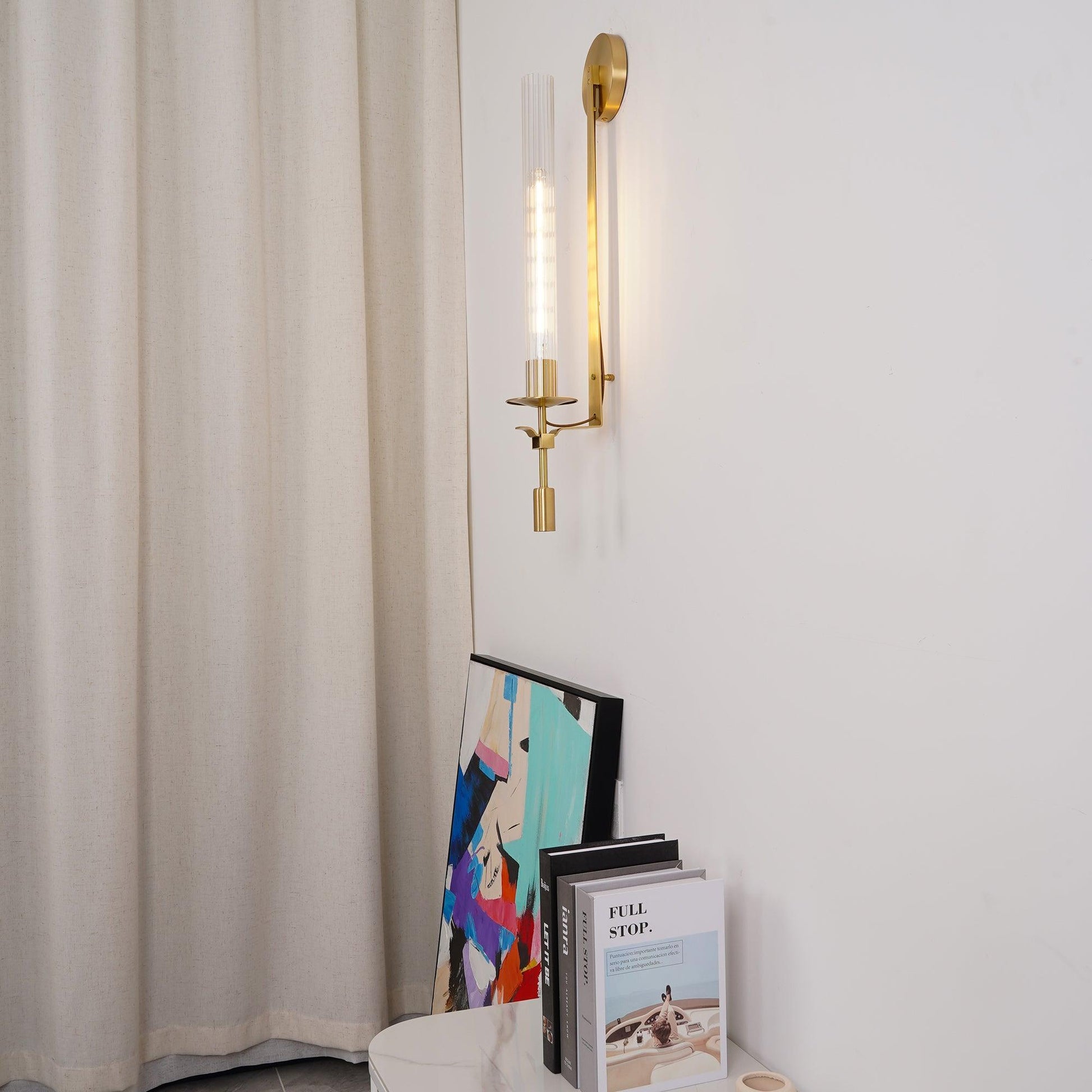Lucian Indoor Wall Lamp Glass Farmhouse - Lamp Copper