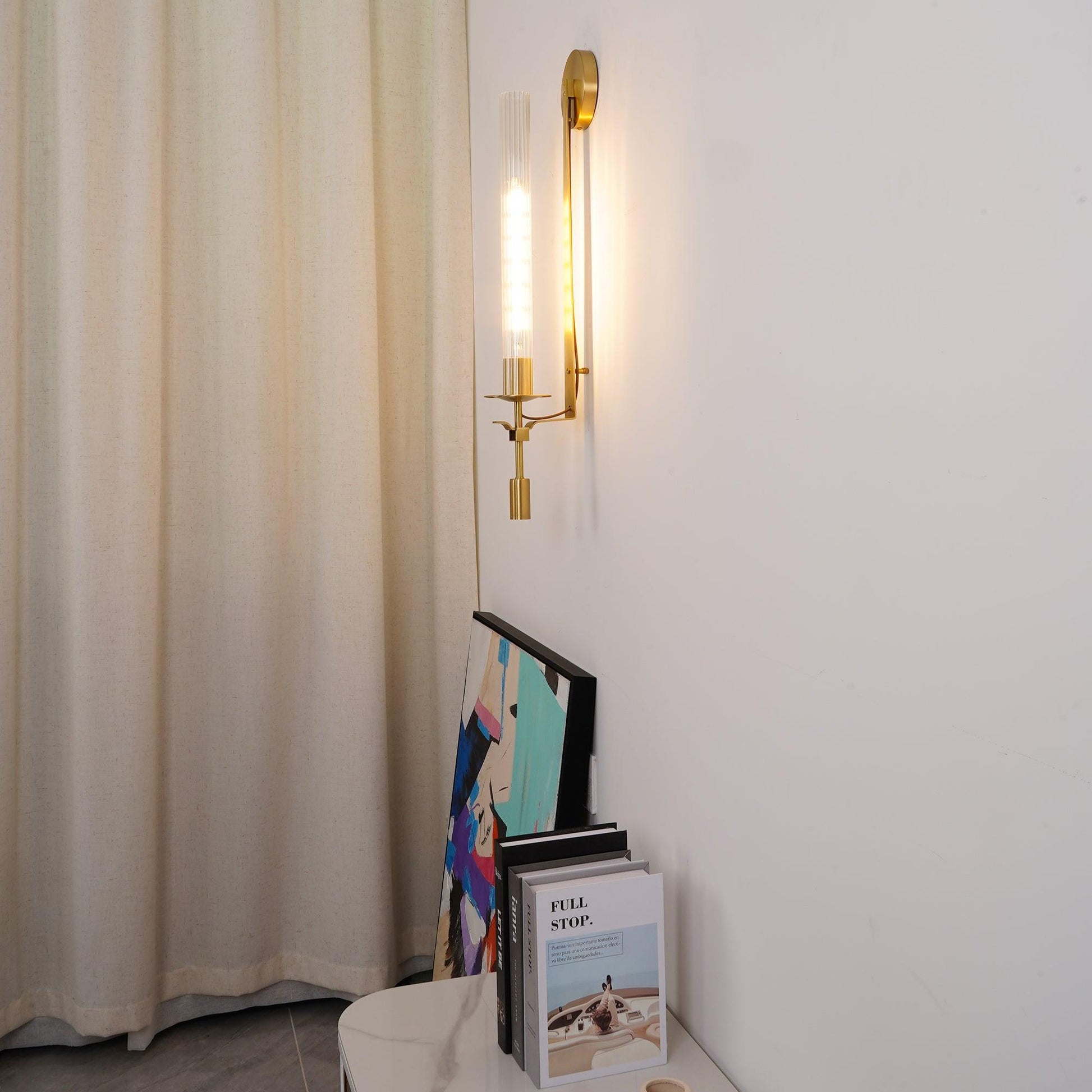 Lucian Indoor Wall Lamp Glass Farmhouse - Lamp Copper