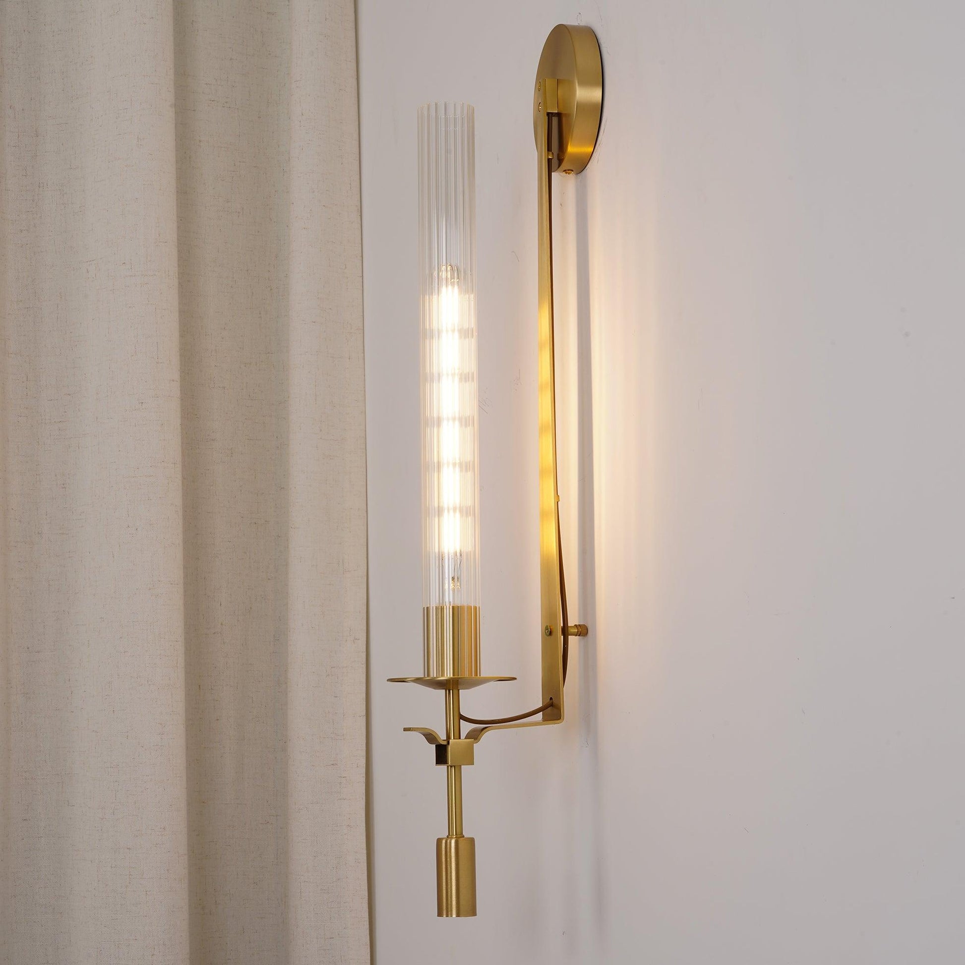 Lucian Indoor Wall Lamp Glass Farmhouse - Lamp Copper