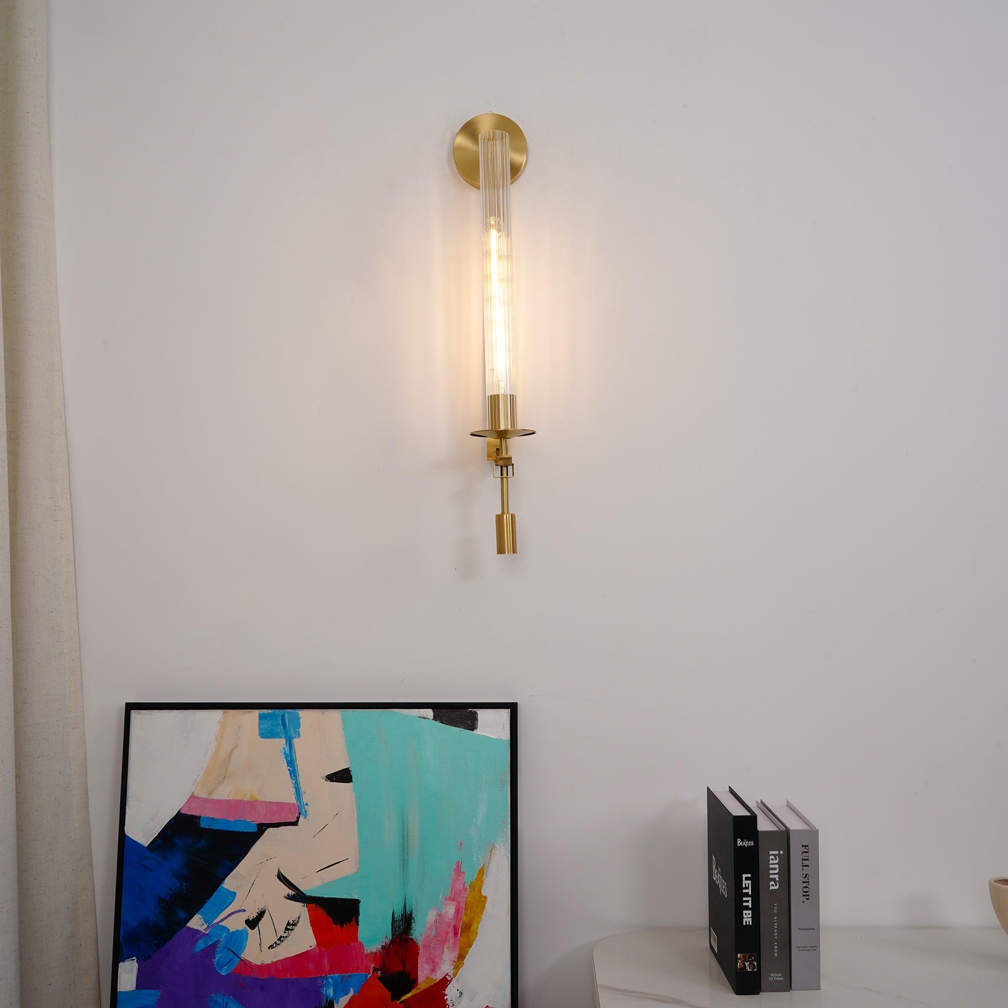 Lucian Indoor Wall Lamp Glass Farmhouse - Lamp Copper