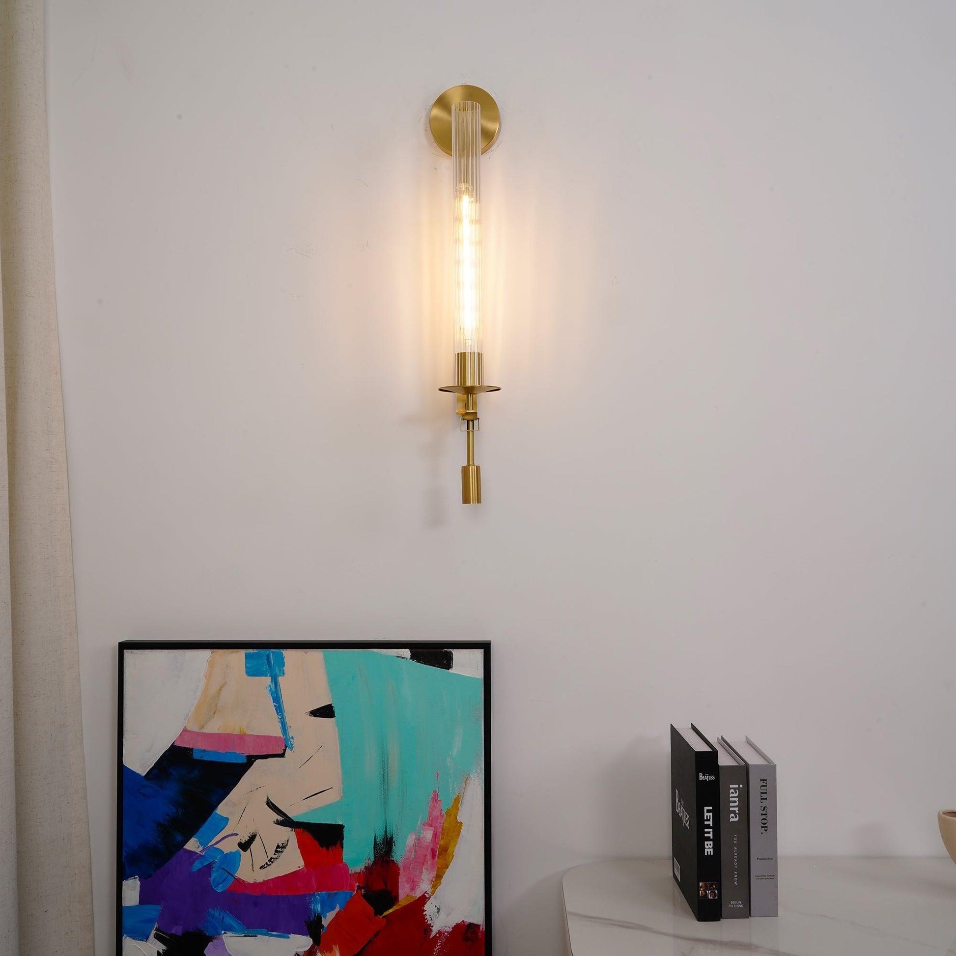 Lucian Indoor Wall Lamp Glass Farmhouse - Lamp Copper