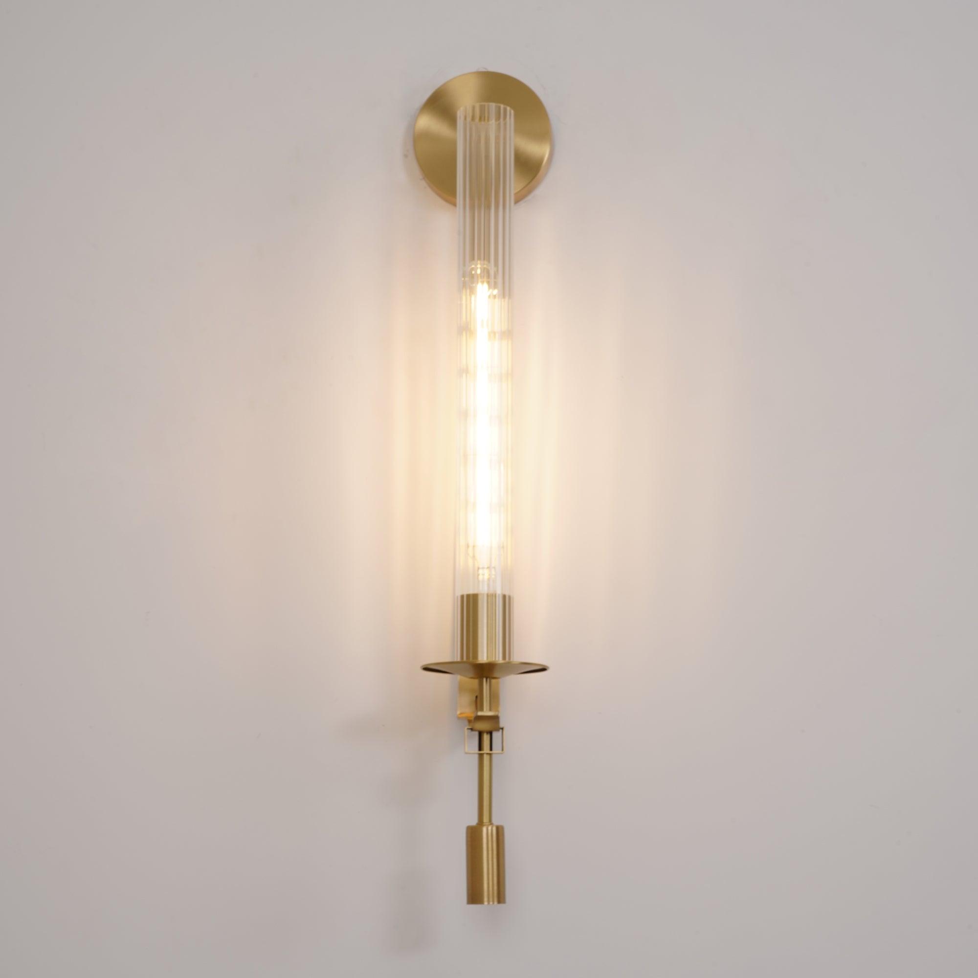 Lucian Indoor Wall Lamp Glass Farmhouse - Lamp Copper
