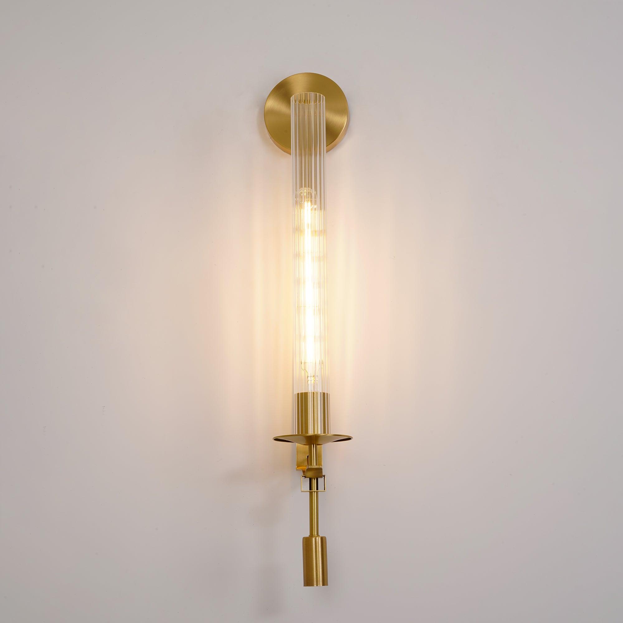 Lucian Indoor Wall Lamp Glass Farmhouse - Lamp Copper