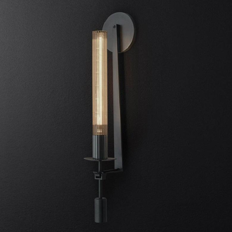 Lucian Indoor Wall Lamp Glass Farmhouse - Lamp Copper