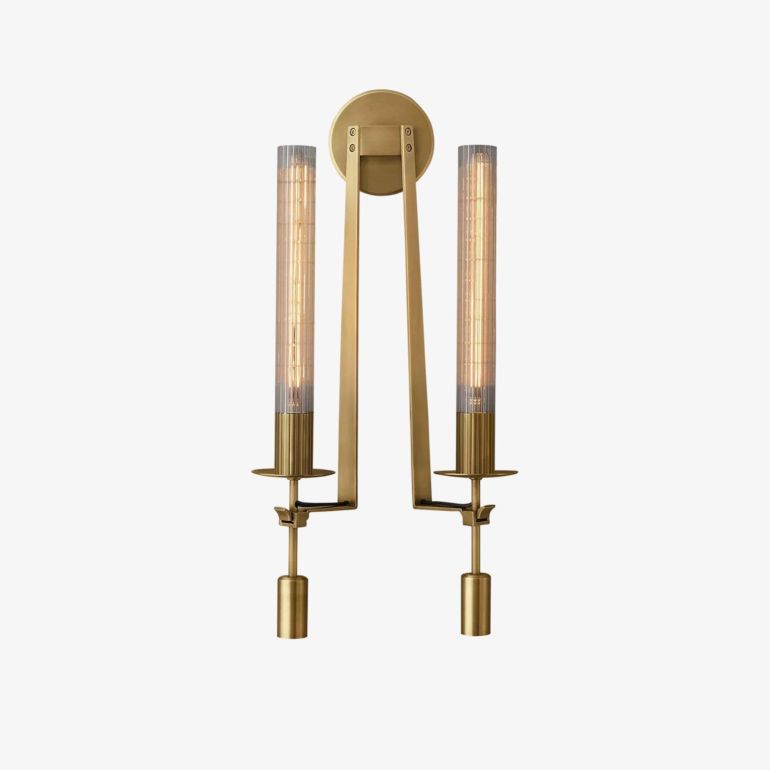 Lucian Indoor Wall Lamp Glass Farmhouse - Lamp Copper