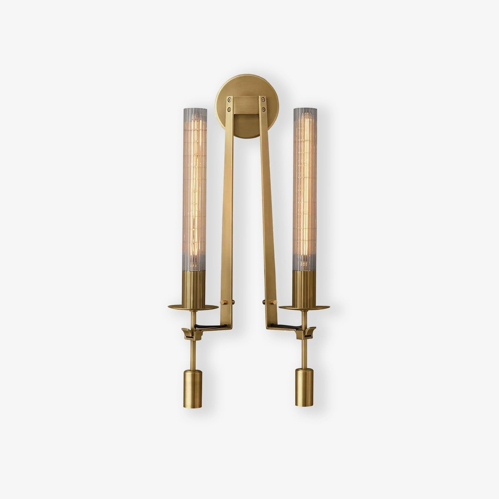 Lucian Indoor Wall Lamp Glass Farmhouse - Lamp Copper