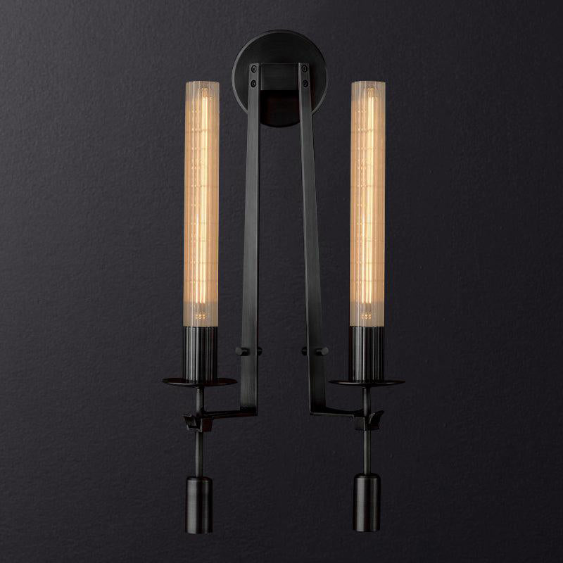 Lucian Indoor Wall Lamp Glass Farmhouse - Lamp Copper