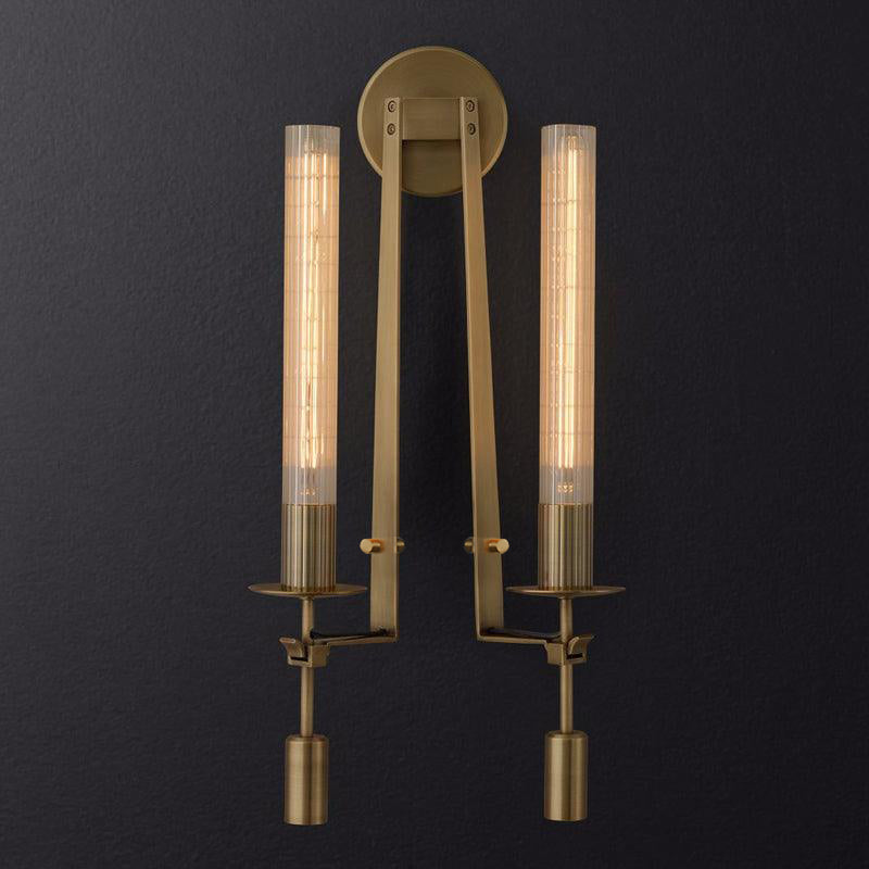 Lucian Indoor Wall Lamp Glass Farmhouse - Lamp Copper