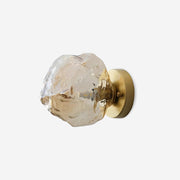 Gavli Textured Amber Glass Wall Lamp - Lamp Copper