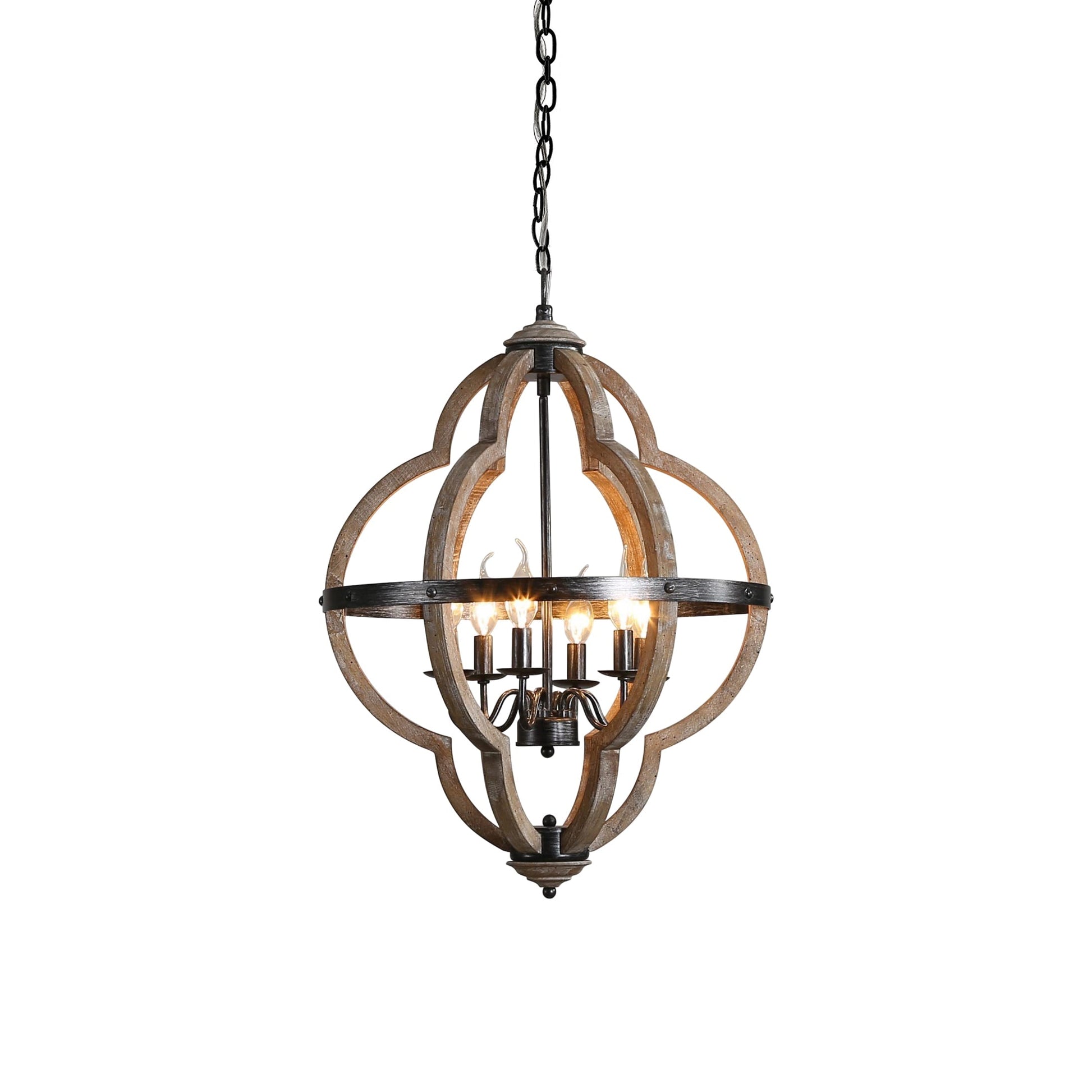 Cilorora Vintage Industrial Wood Metal Pendant Lamp - Lamp Copper