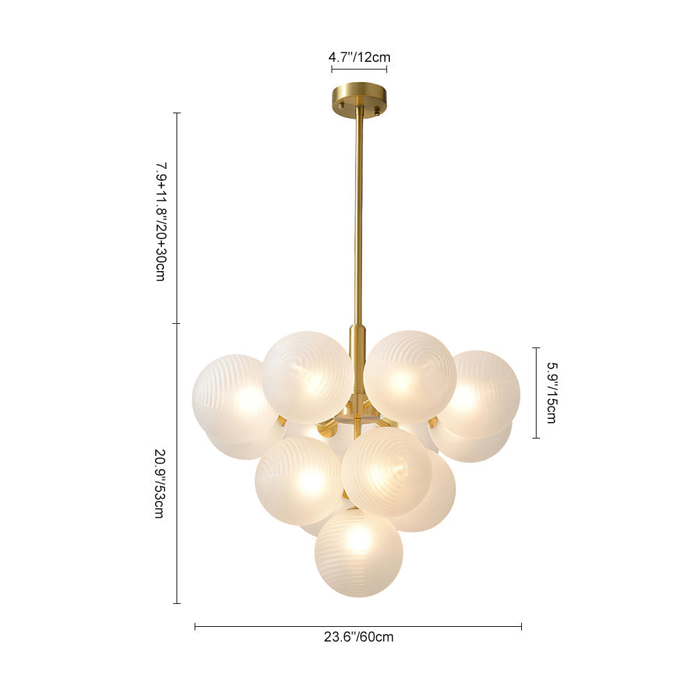 Nimbu Individual Creativity Glass Chandelier - Lamp Copper