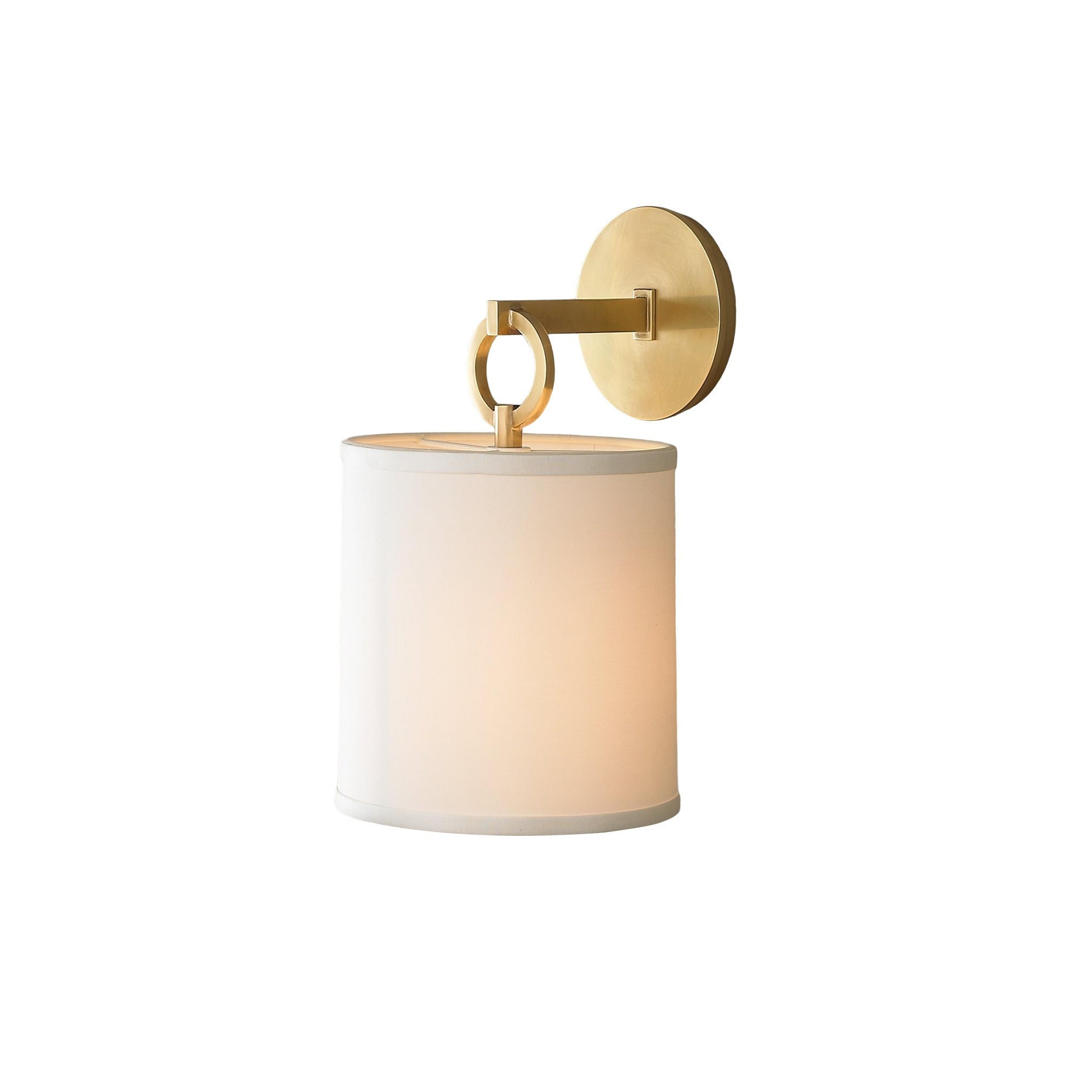 Iris Wall Lamp Farmhouse Fabric Cylindrical - Lamp Copper