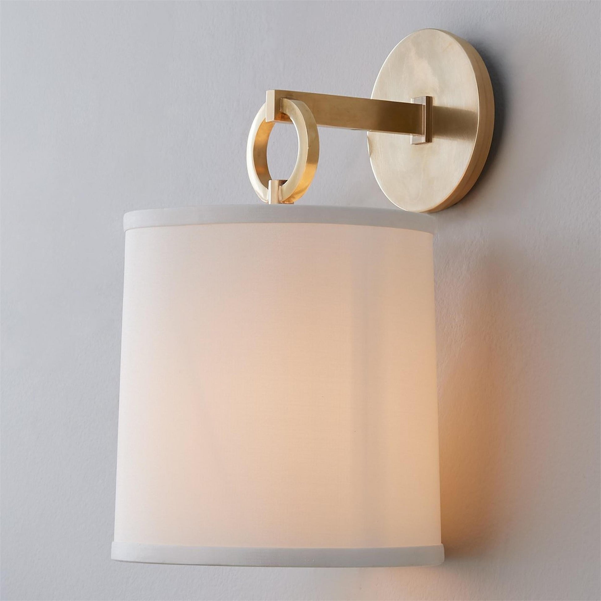 Iris Wall Lamp Farmhouse Fabric Cylindrical - Lamp Copper