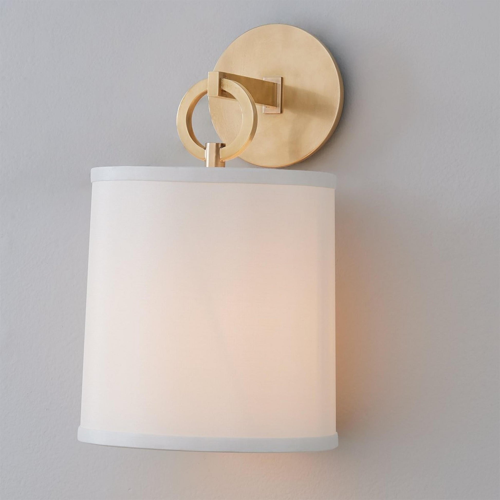 Iris Wall Lamp Farmhouse Fabric Cylindrical - Lamp Copper