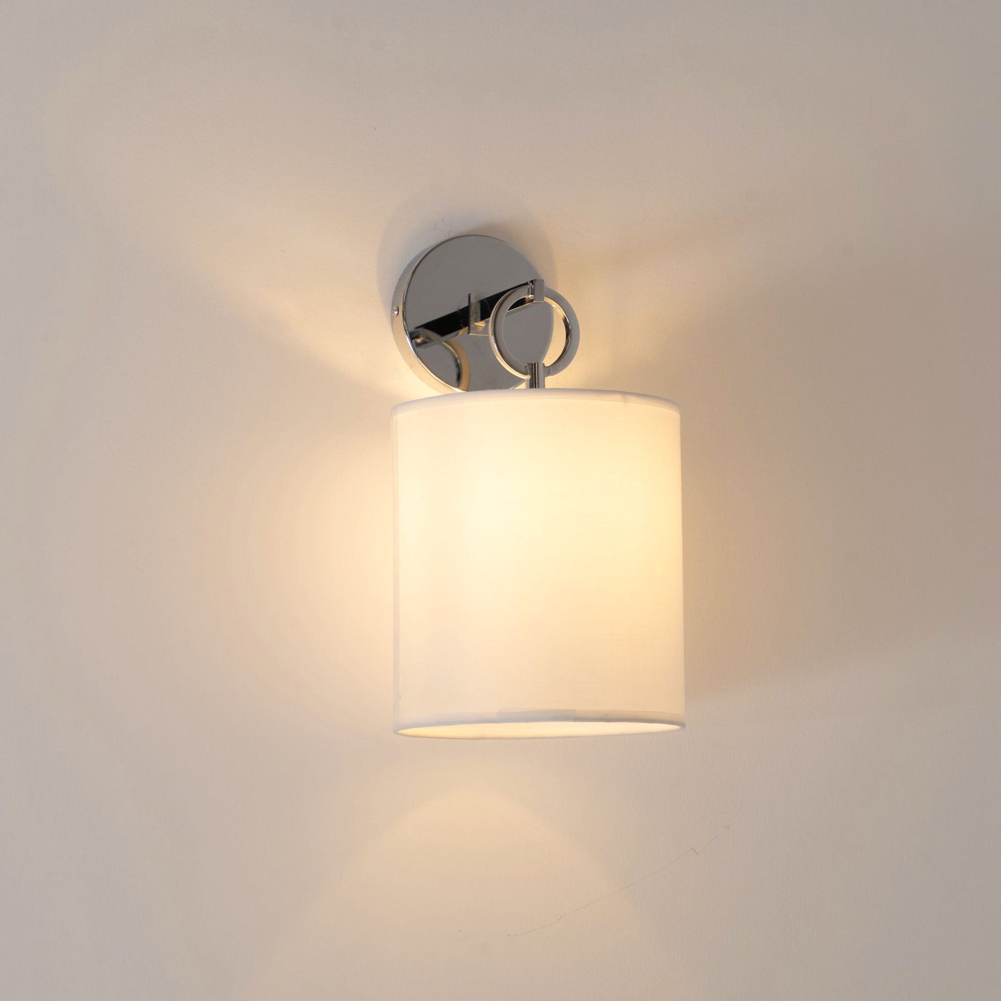 Cotheor Modern Minimalist Circle Brass Fabric Sconce Wall Lamp - Lamp Copper