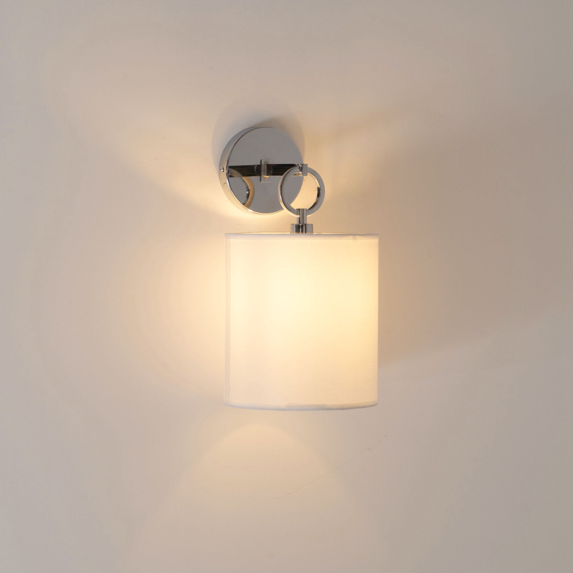 Cotheor Modern Minimalist Circle Brass Fabric Sconce Wall Lamp - Lamp Copper