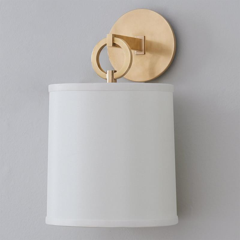 Iris Wall Lamp Farmhouse Fabric Cylindrical - Lamp Copper