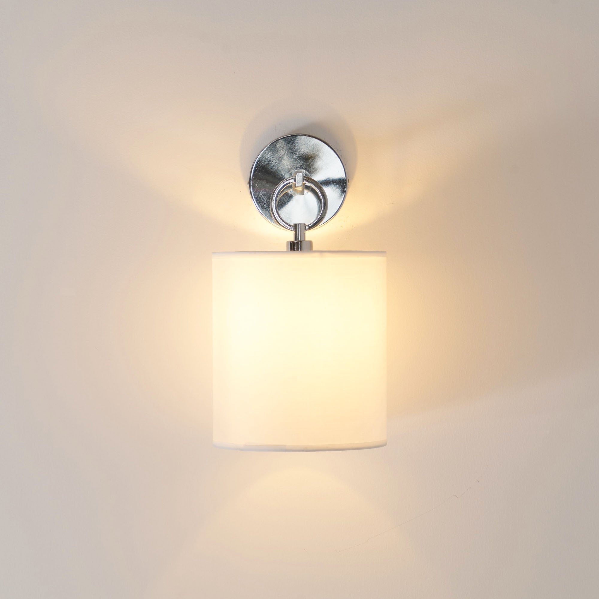 Iris Wall Lamp Farmhouse Fabric Cylindrical - Lamp Copper