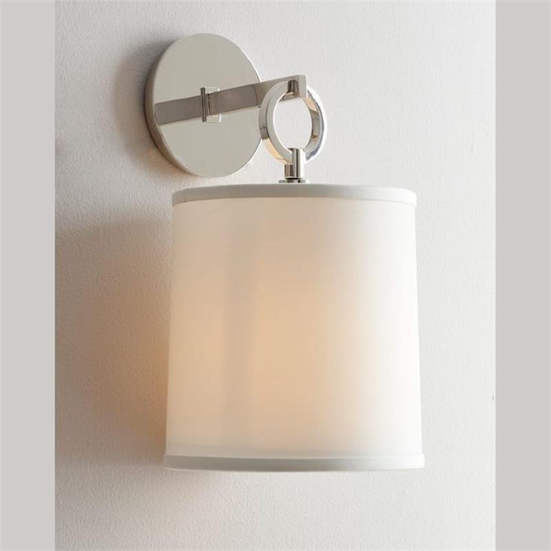 Iris Wall Lamp Farmhouse Fabric Cylindrical - Lamp Copper