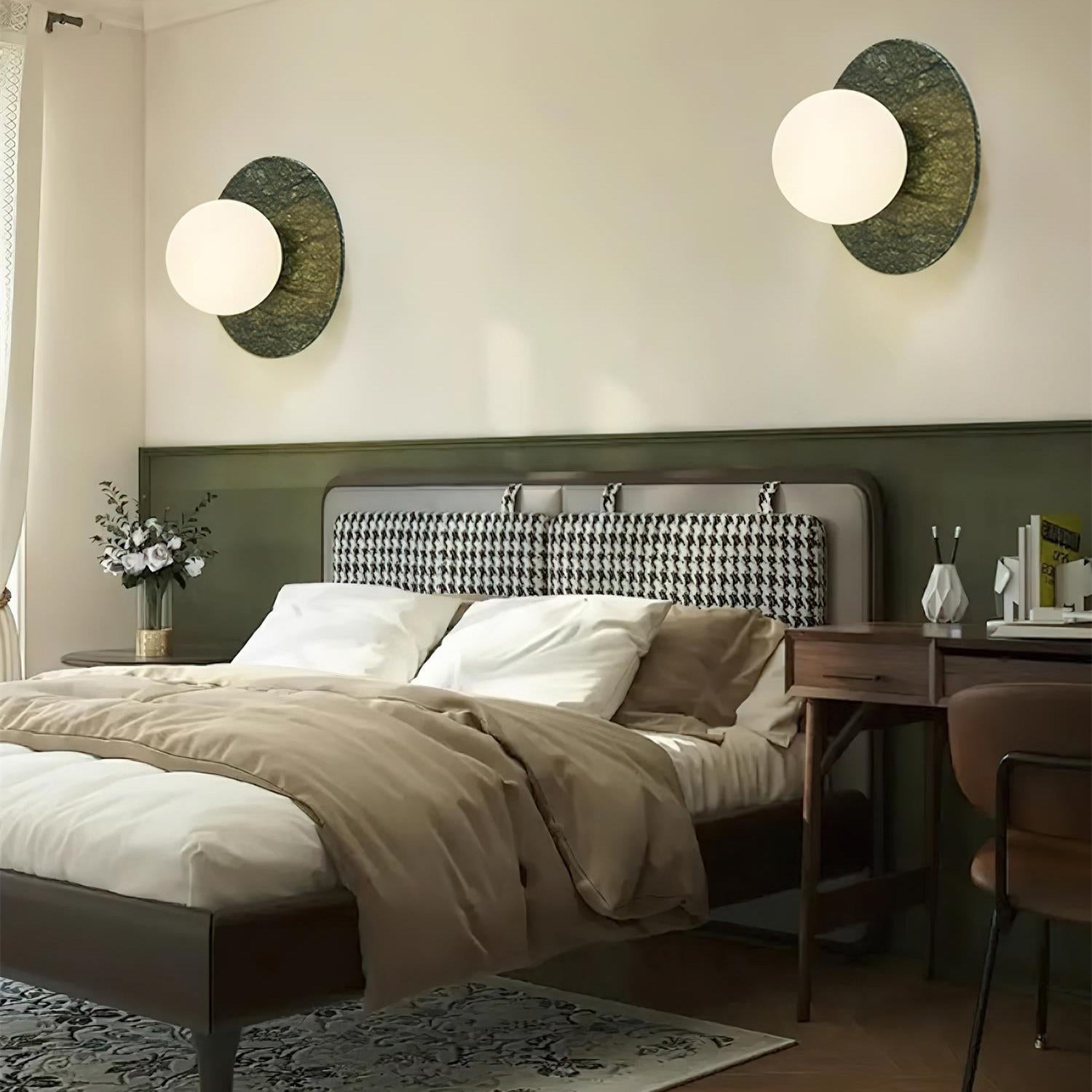 Enox Minimalist Globe Marble Wall Lamp - Lamp Copper