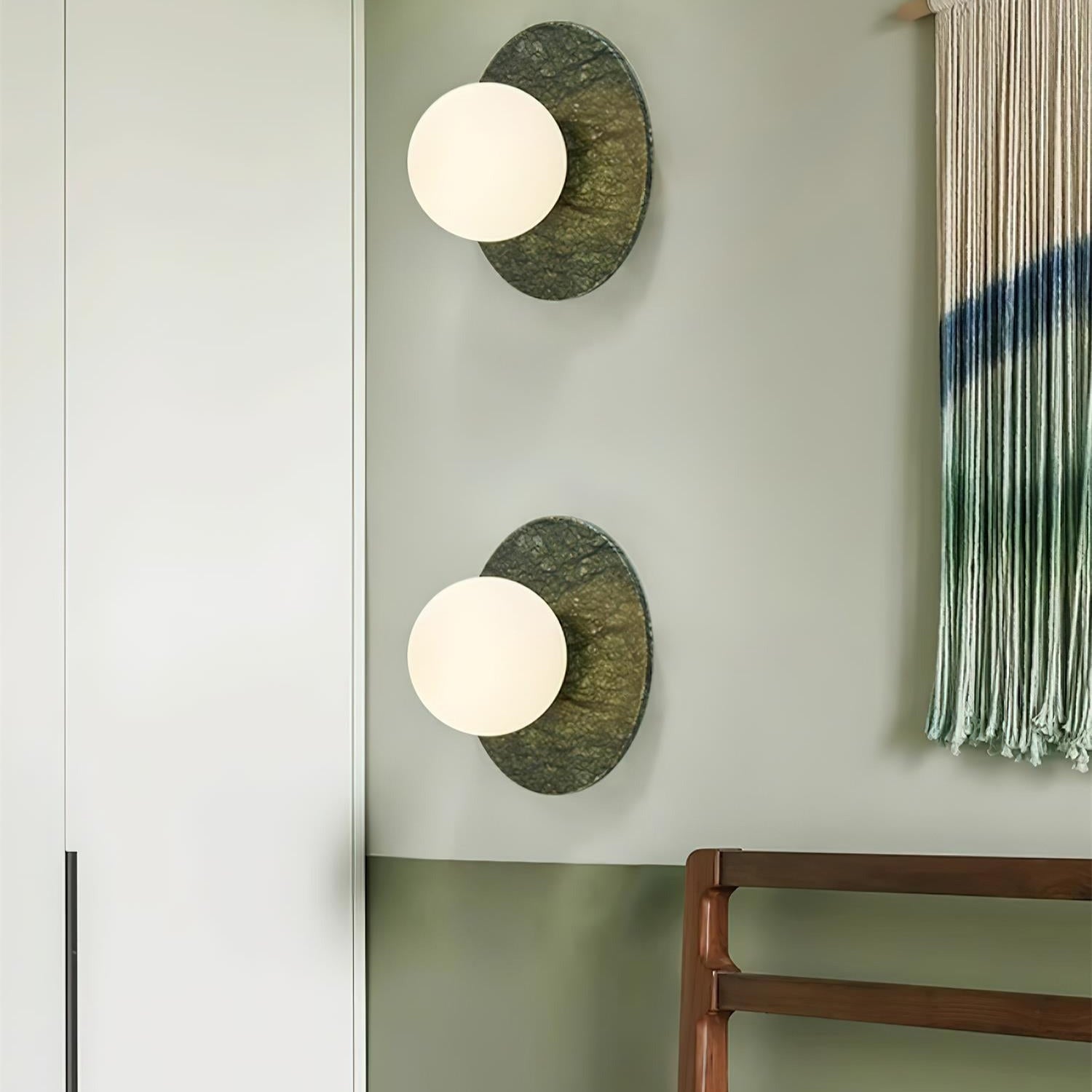 Enox Minimalist Globe Marble Wall Lamp - Lamp Copper