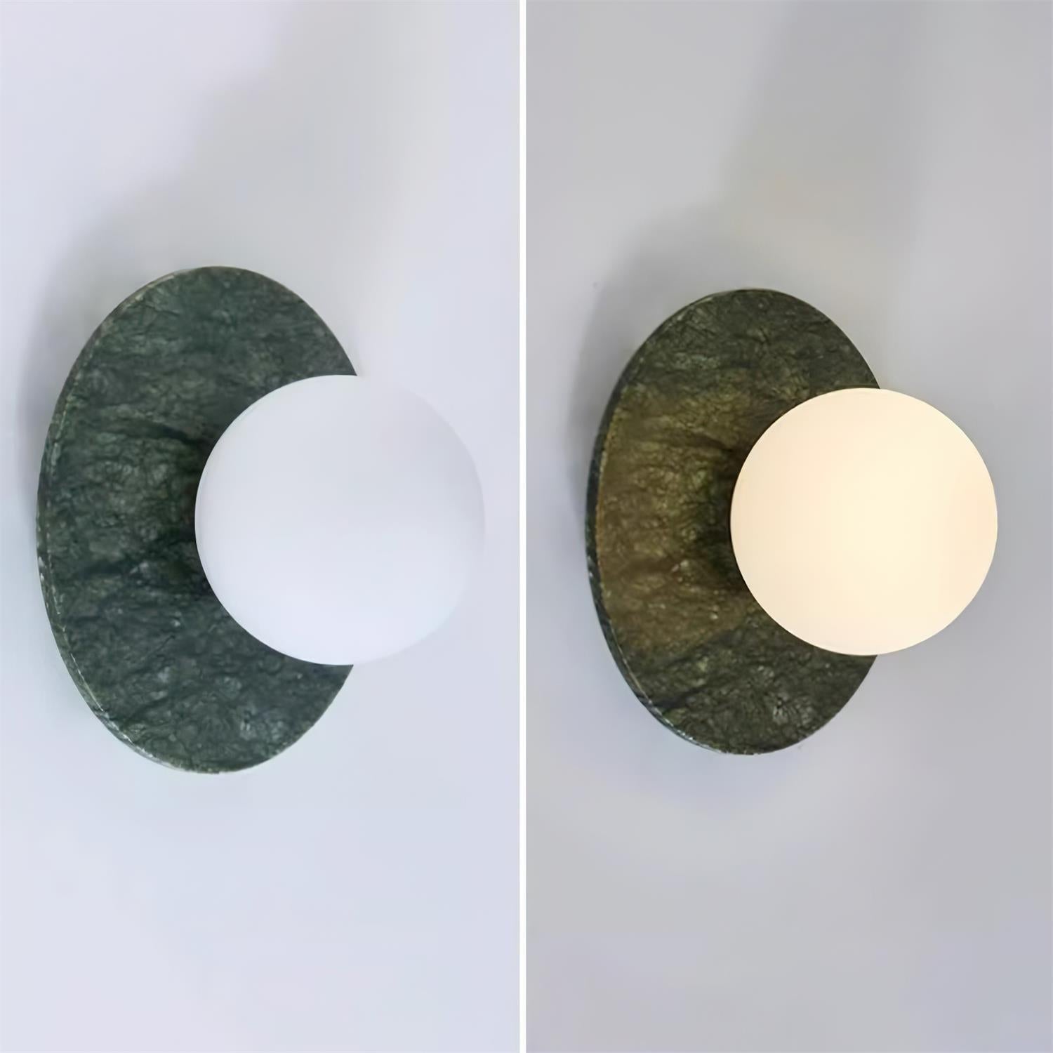 Enox Minimalist Globe Marble Wall Lamp - Lamp Copper