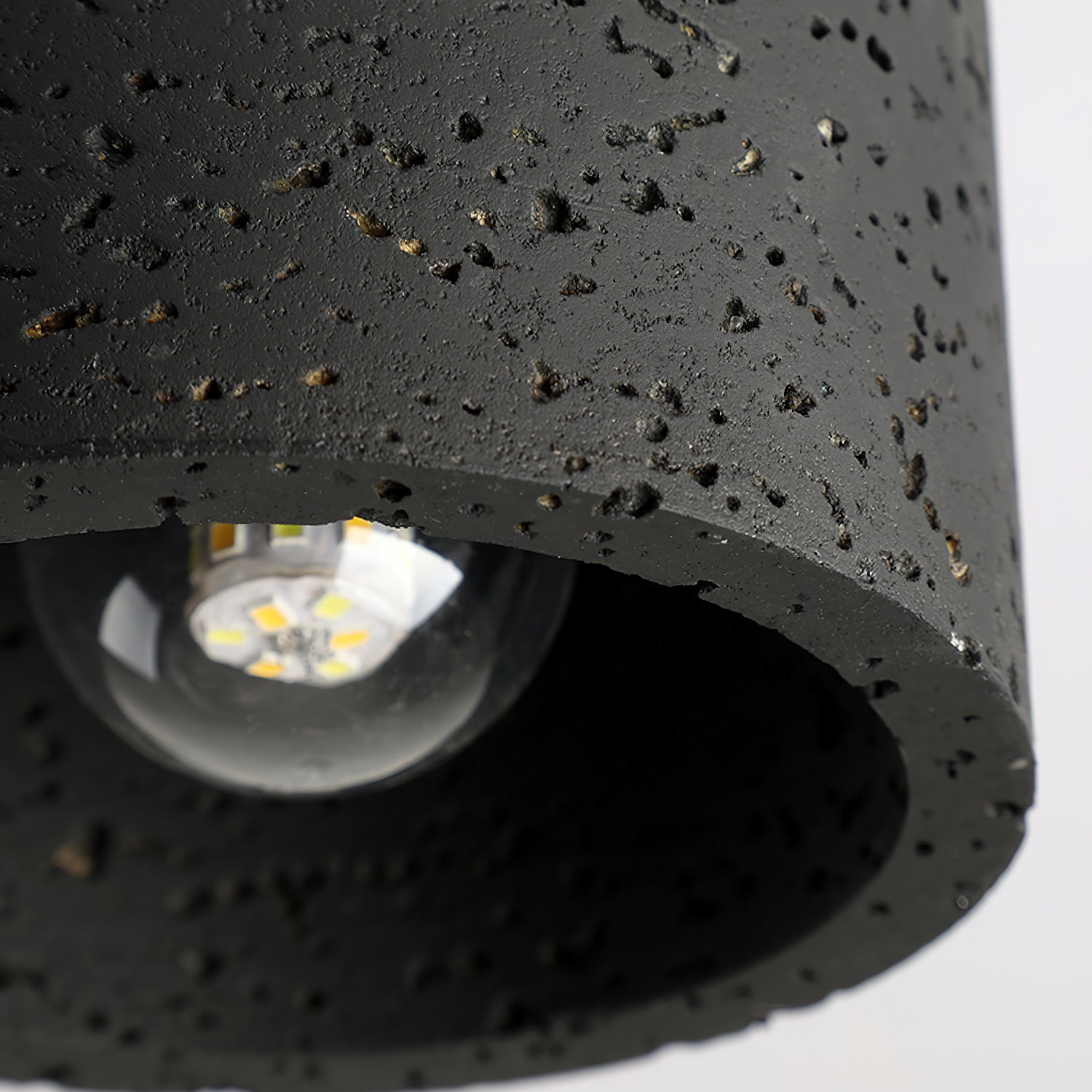 Ritta Sqaure&Round Ceiling Light Black& Yellow Travertine - Lamp Copper