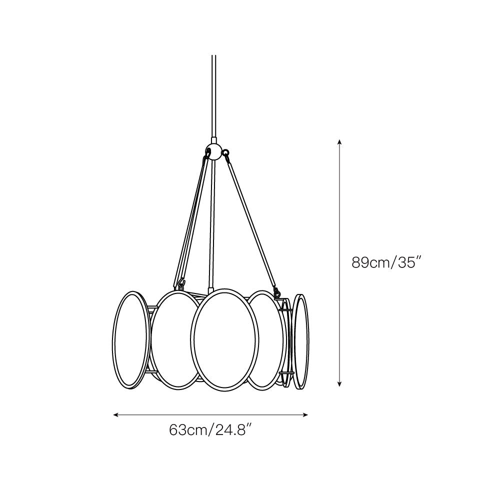 Avdorira Modern Minimalist Metal Glass Chandelier - Lamp Copper