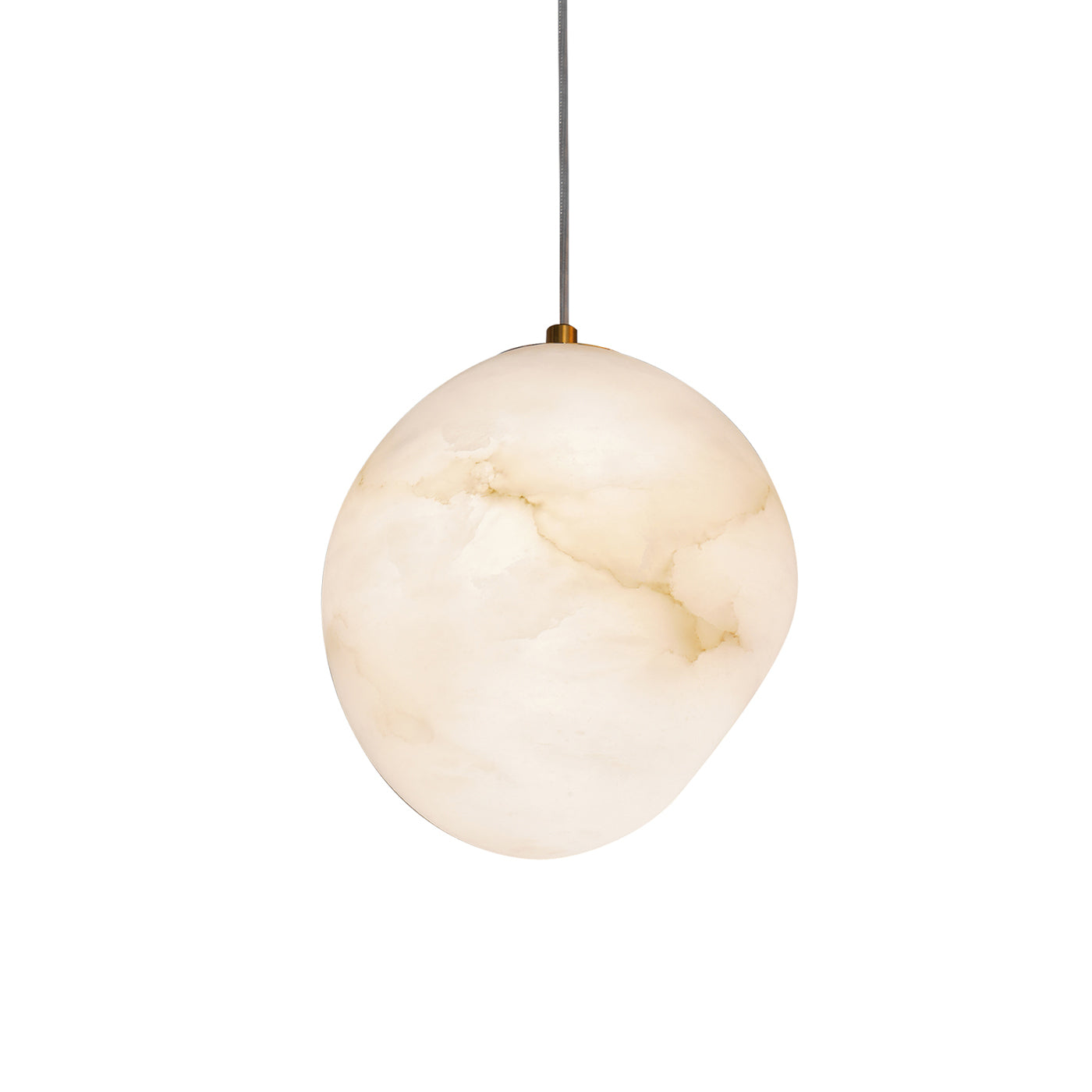 Goose Pendant Lamp Alabaster Brass Sophistication - Lamp Copper