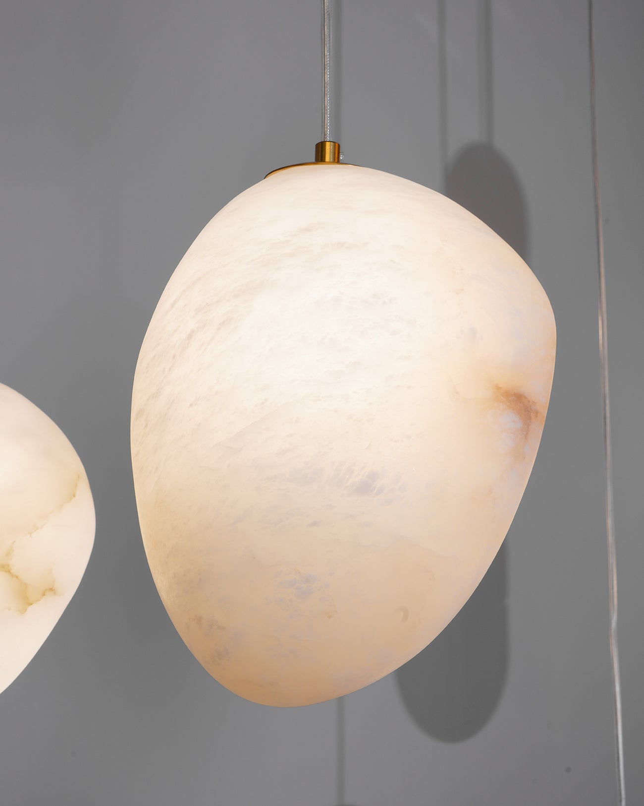 Goose Pendant Lamp Alabaster Brass Sophistication - Lamp Copper