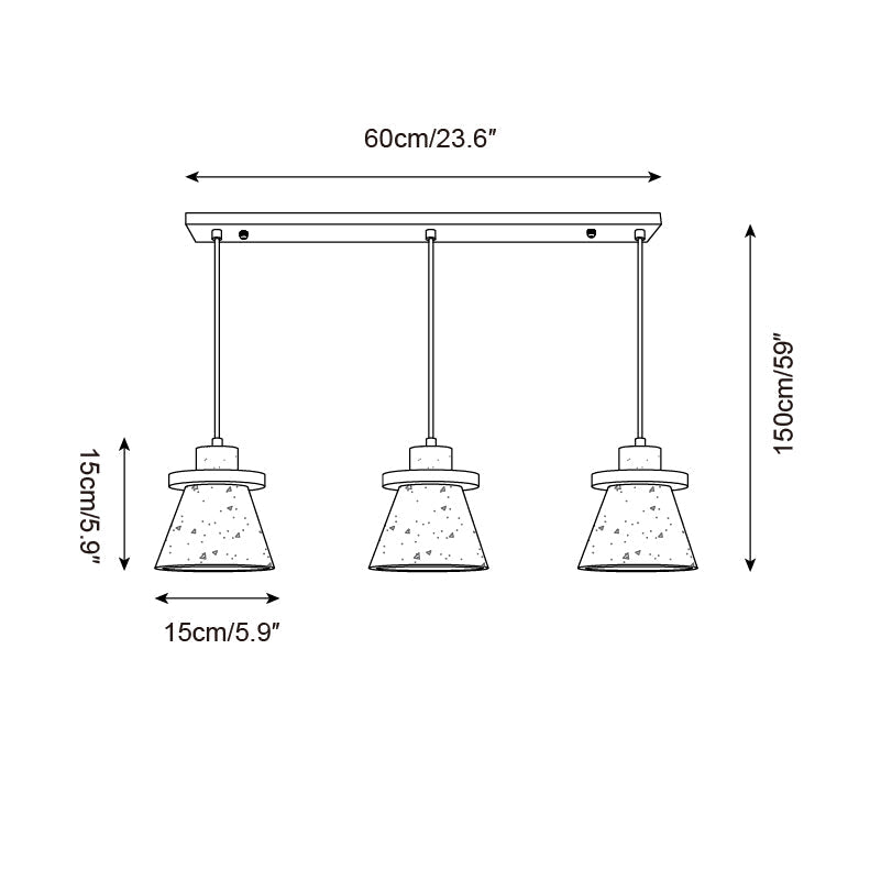 Jovia Travertine Pendant Lamp - Lamp Copper