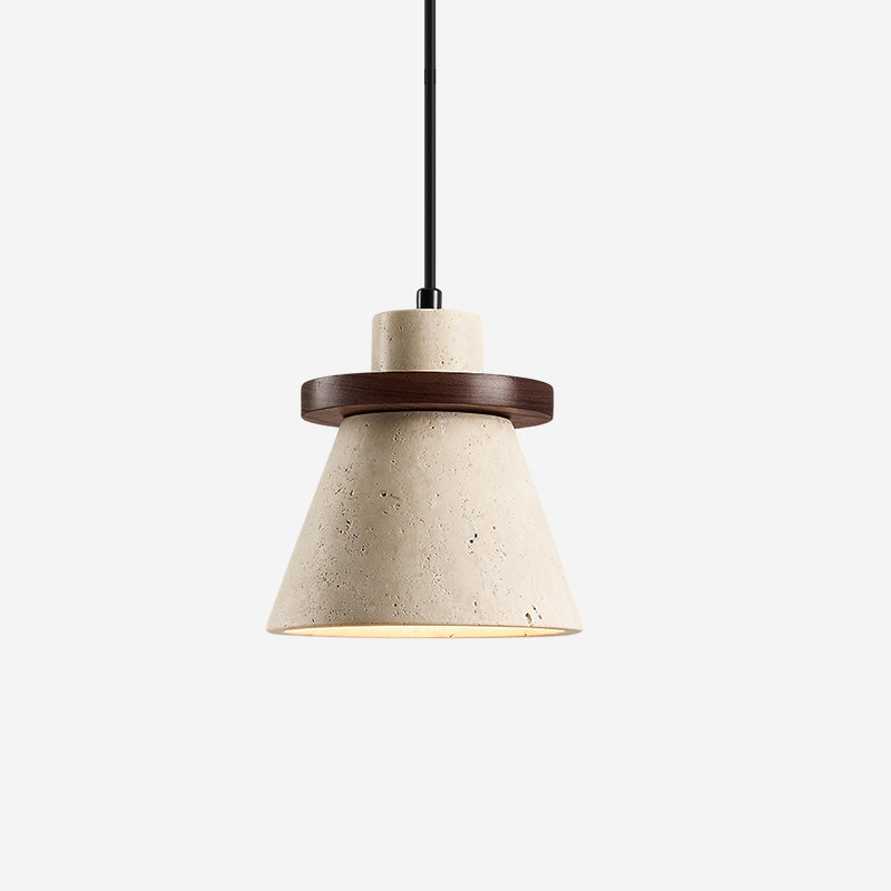 Jovia Travertine Pendant Lamp - Lamp Copper