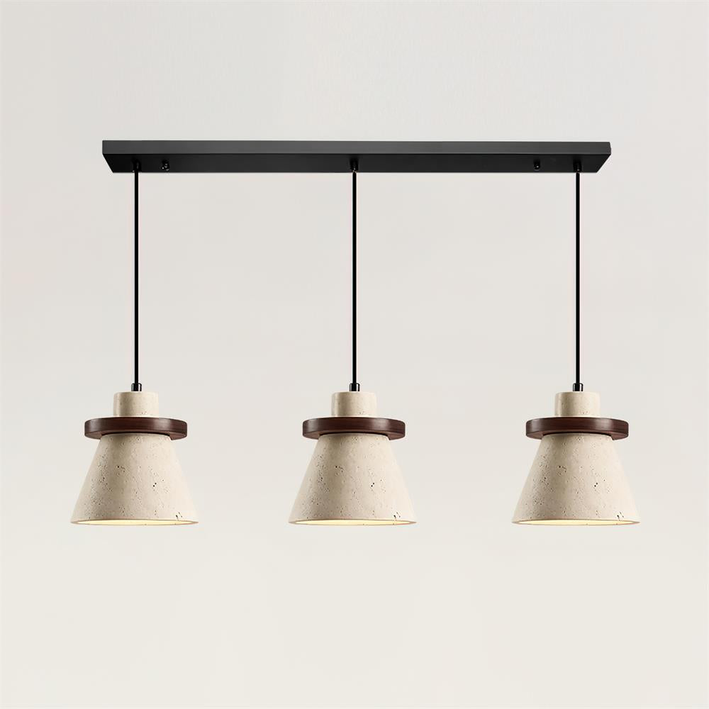 Jovia Travertine Pendant Lamp - Lamp Copper