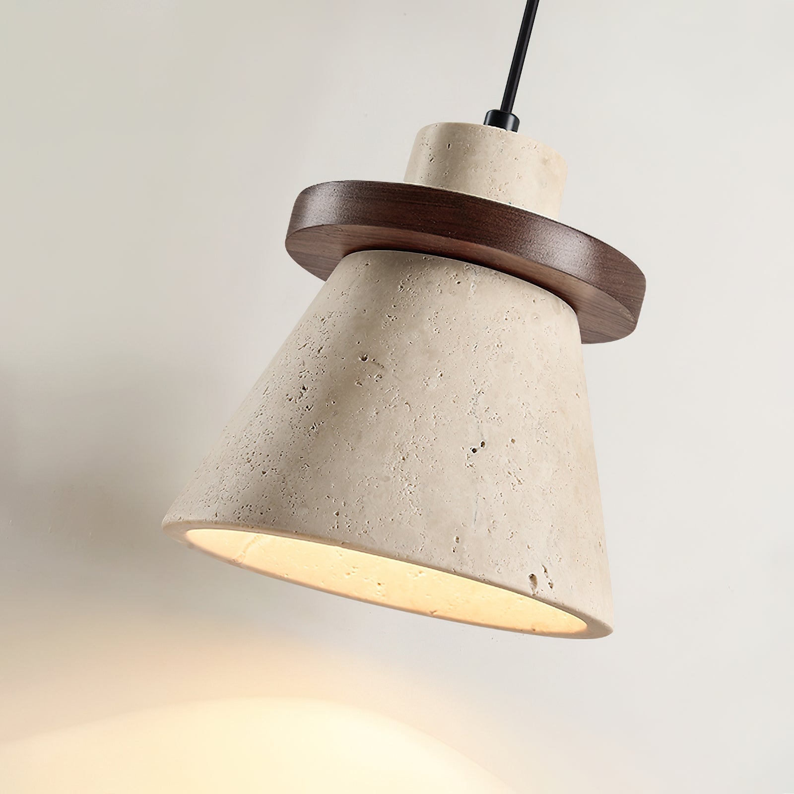Jovia Travertine Pendant Lamp - Lamp Copper