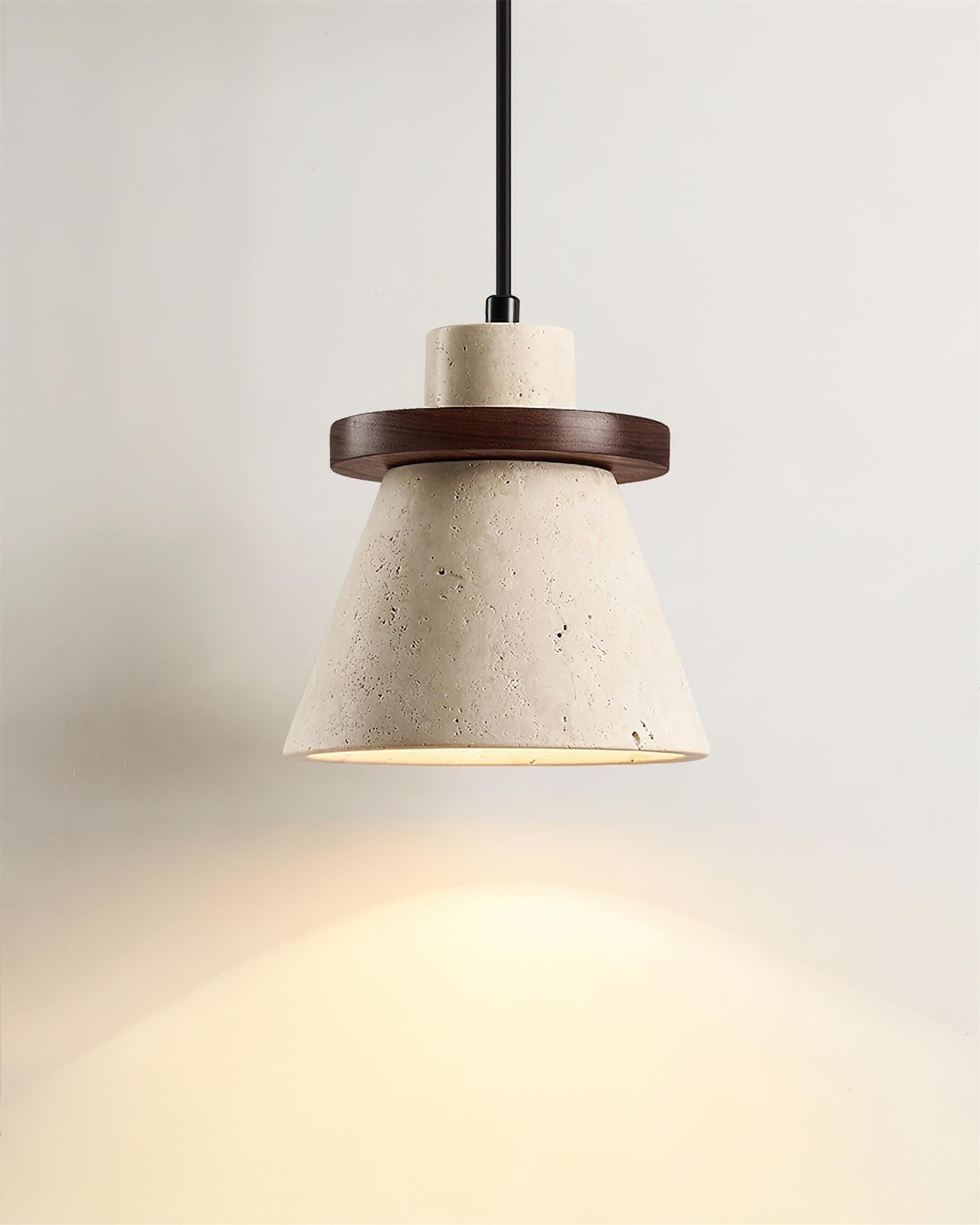 Jovia Travertine Pendant Lamp - Lamp Copper