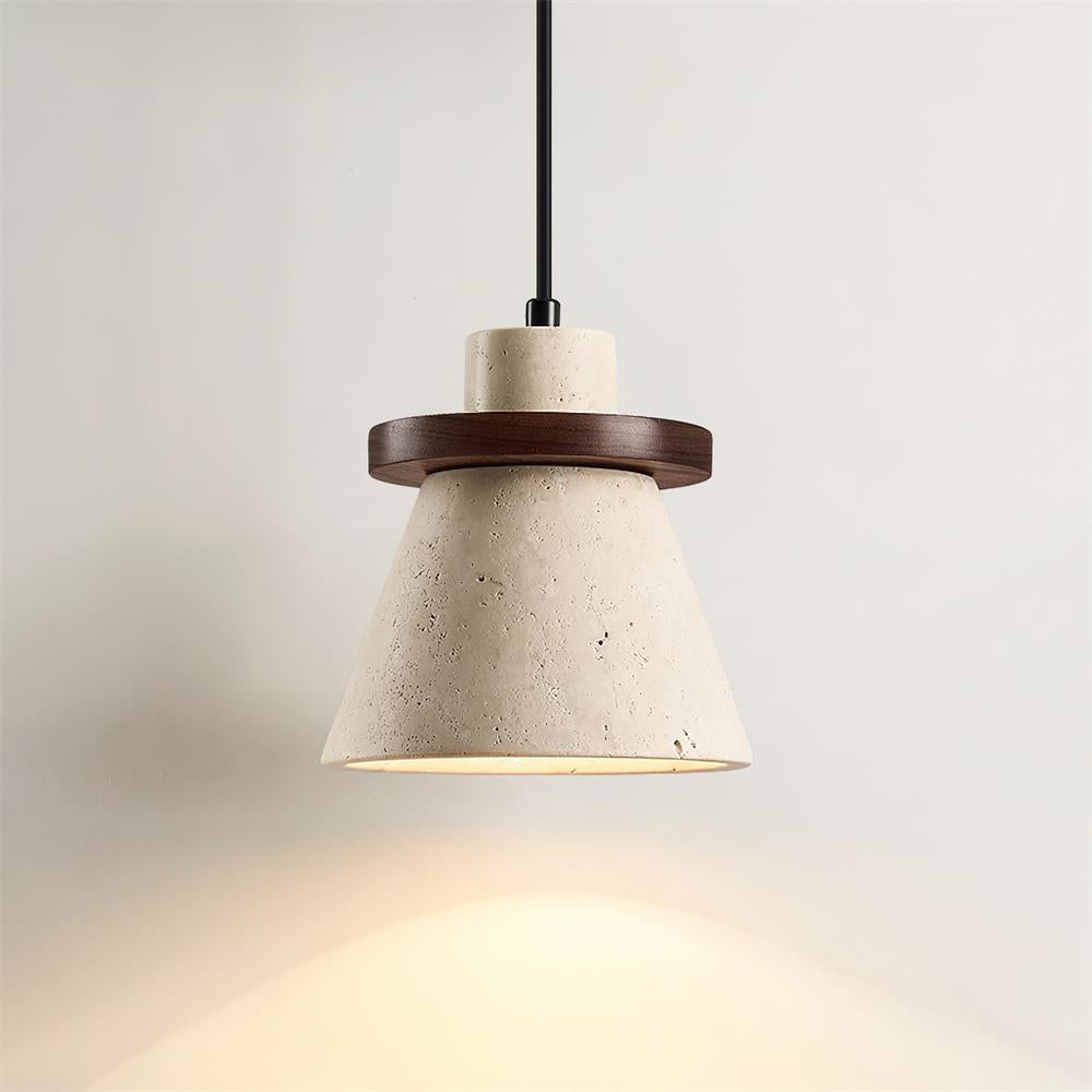 Jovia Travertine Pendant Lamp - Lamp Copper
