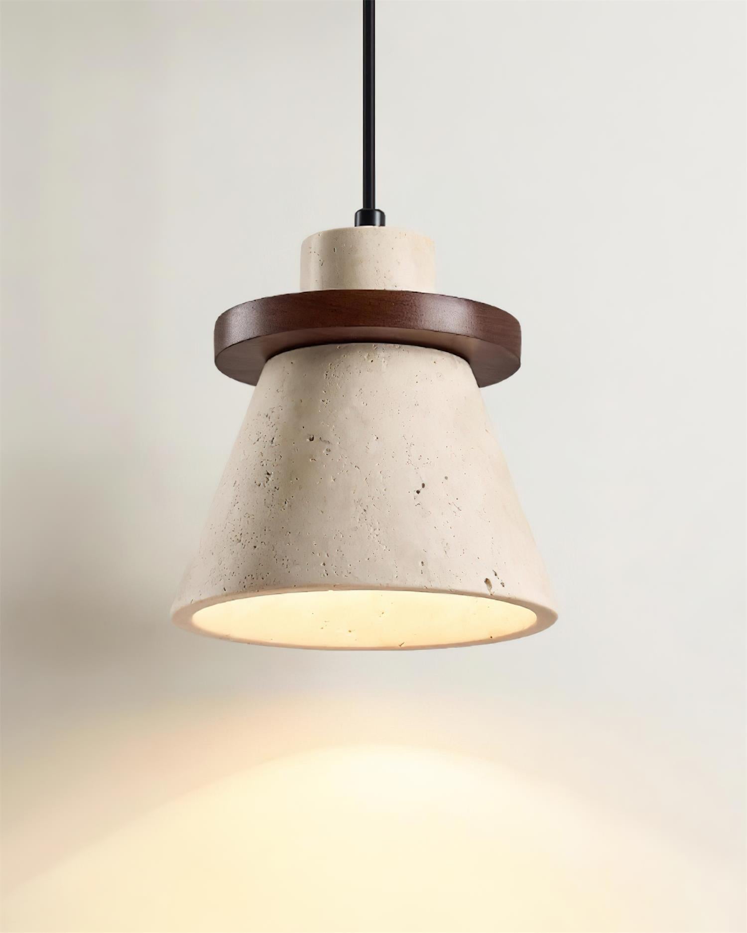 Jovia Travertine Pendant Lamp - Lamp Copper