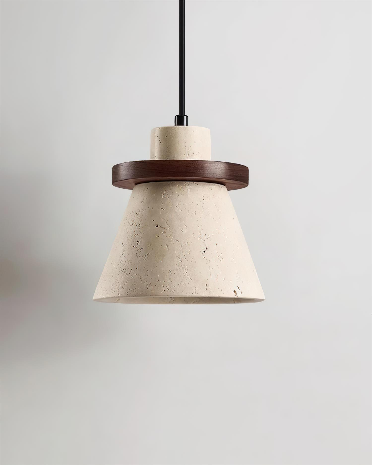 Jovia Travertine Pendant Lamp - Lamp Copper