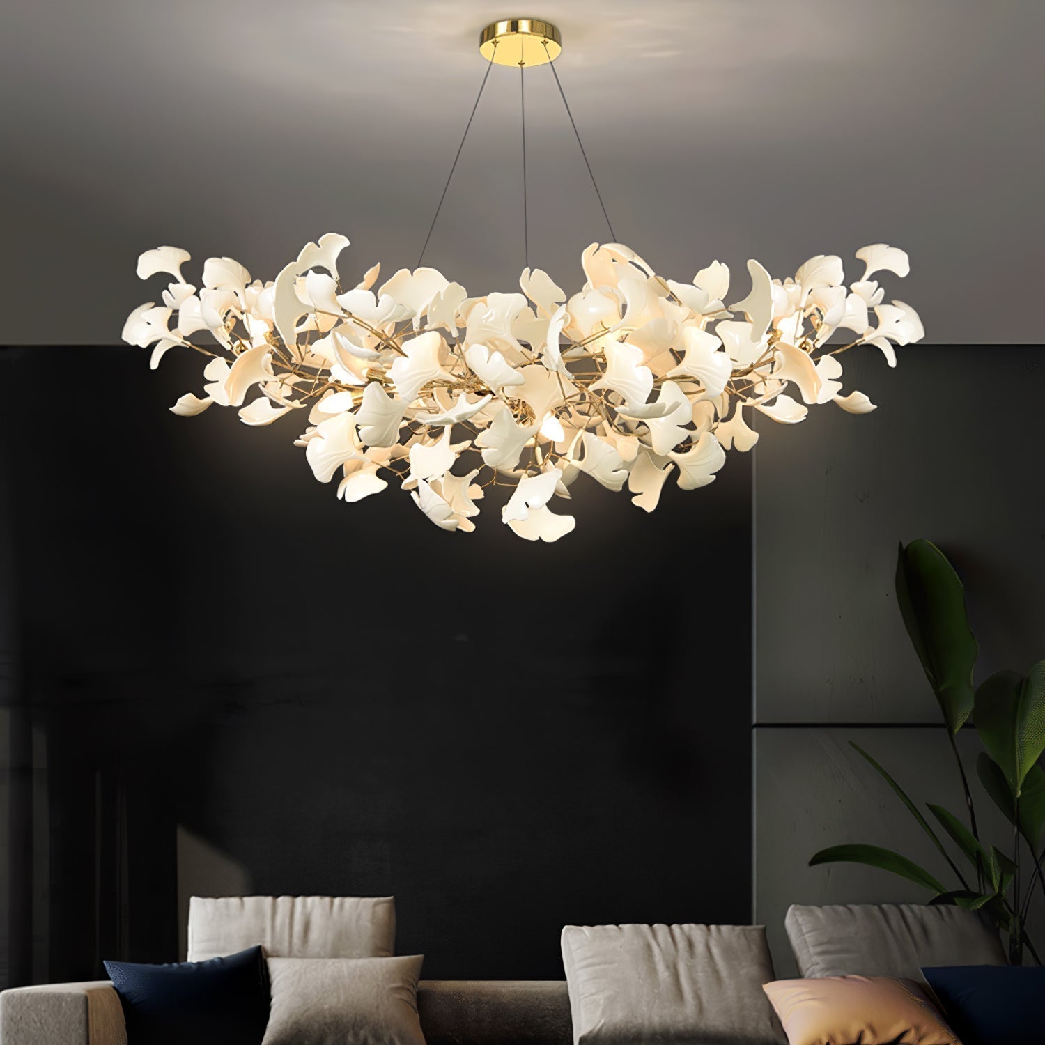 Metr Luxury Chandelier Ceramics Living Room U arc shape - Lamp Copper