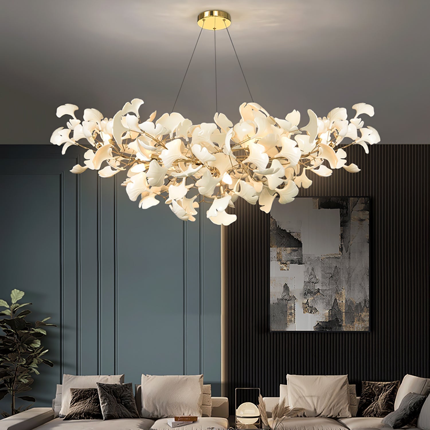Metr Luxury Chandelier Ceramics Living Room U arc shape - Lamp Copper