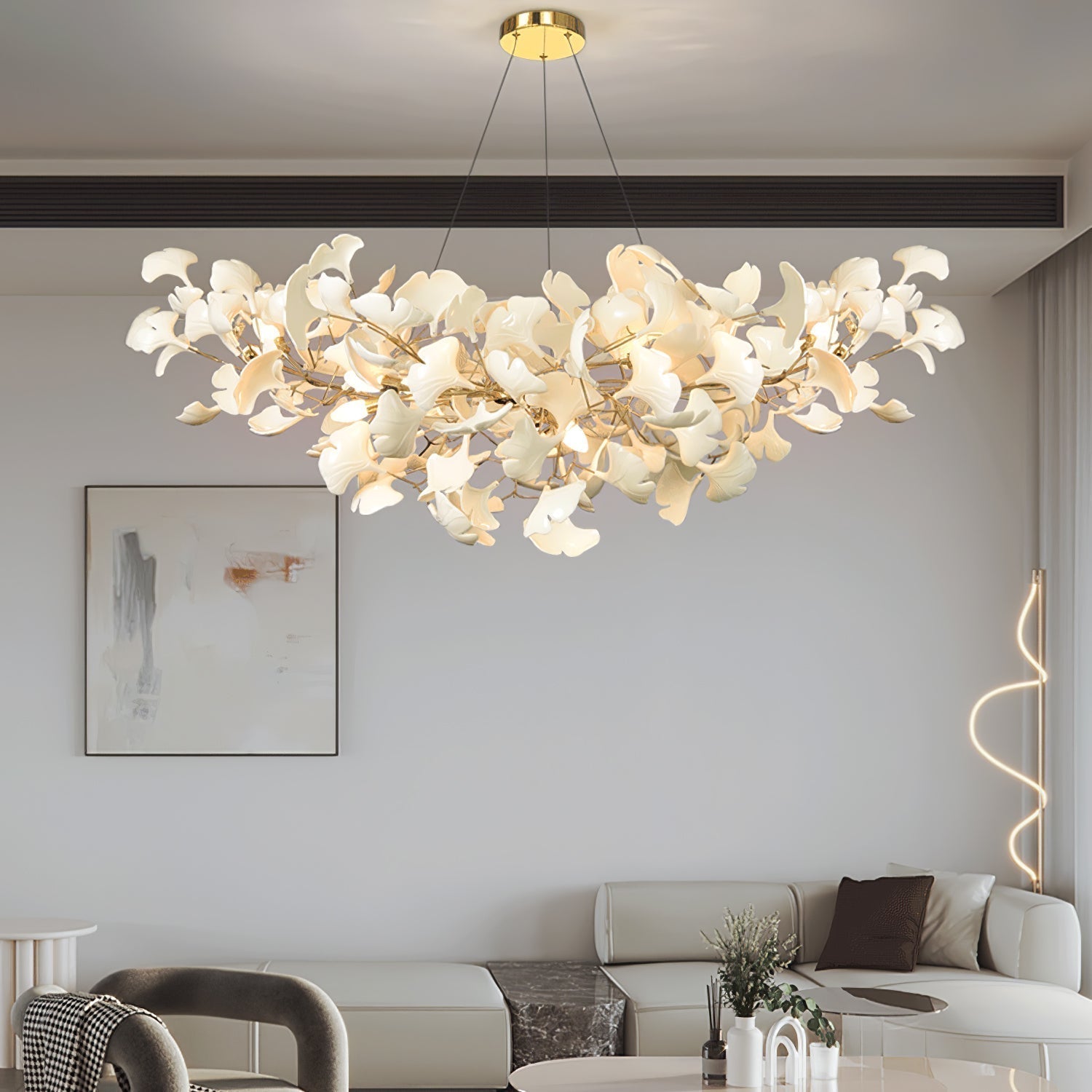 Metr Luxury Chandelier Ceramics Living Room U arc shape - Lamp Copper