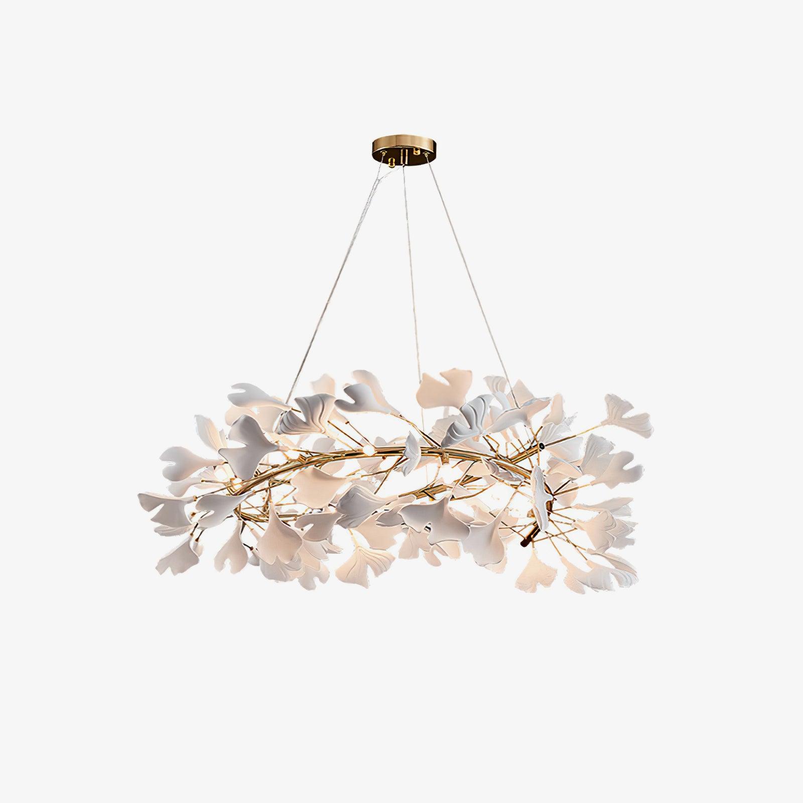 Olivia Modern Golden LED Chandelier Ceramic - Lamp Copper