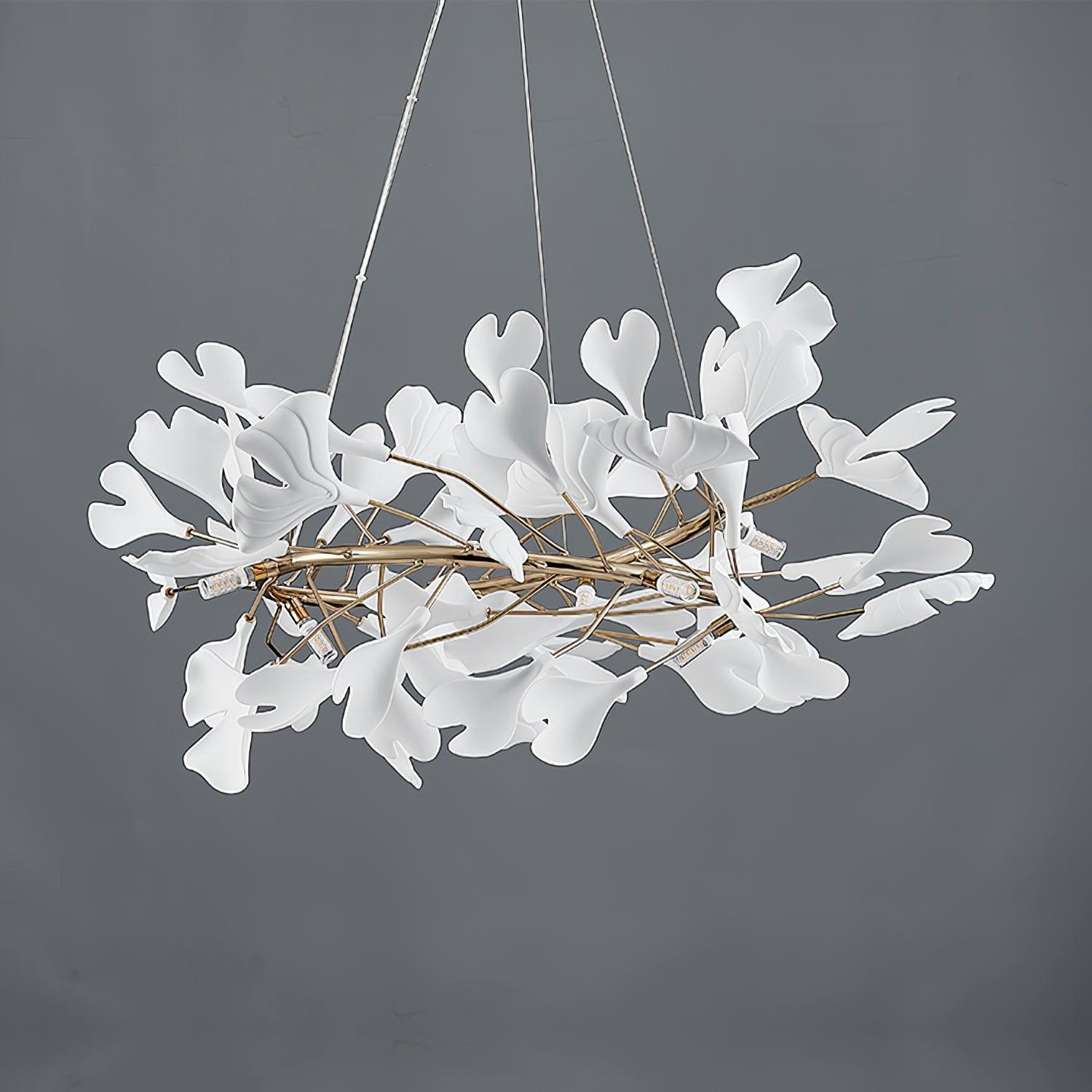 Olivia Modern Golden LED Chandelier Ceramic - Lamp Copper