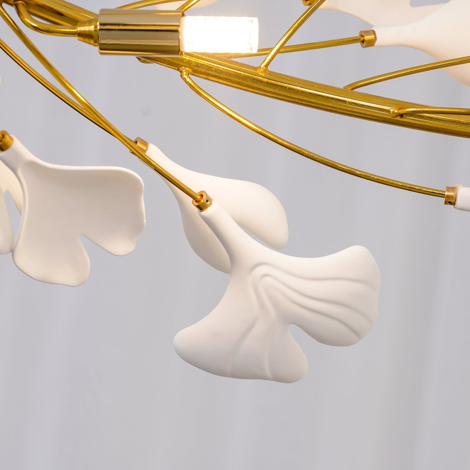 Olivia Modern Golden LED Chandelier Ceramic - Lamp Copper
